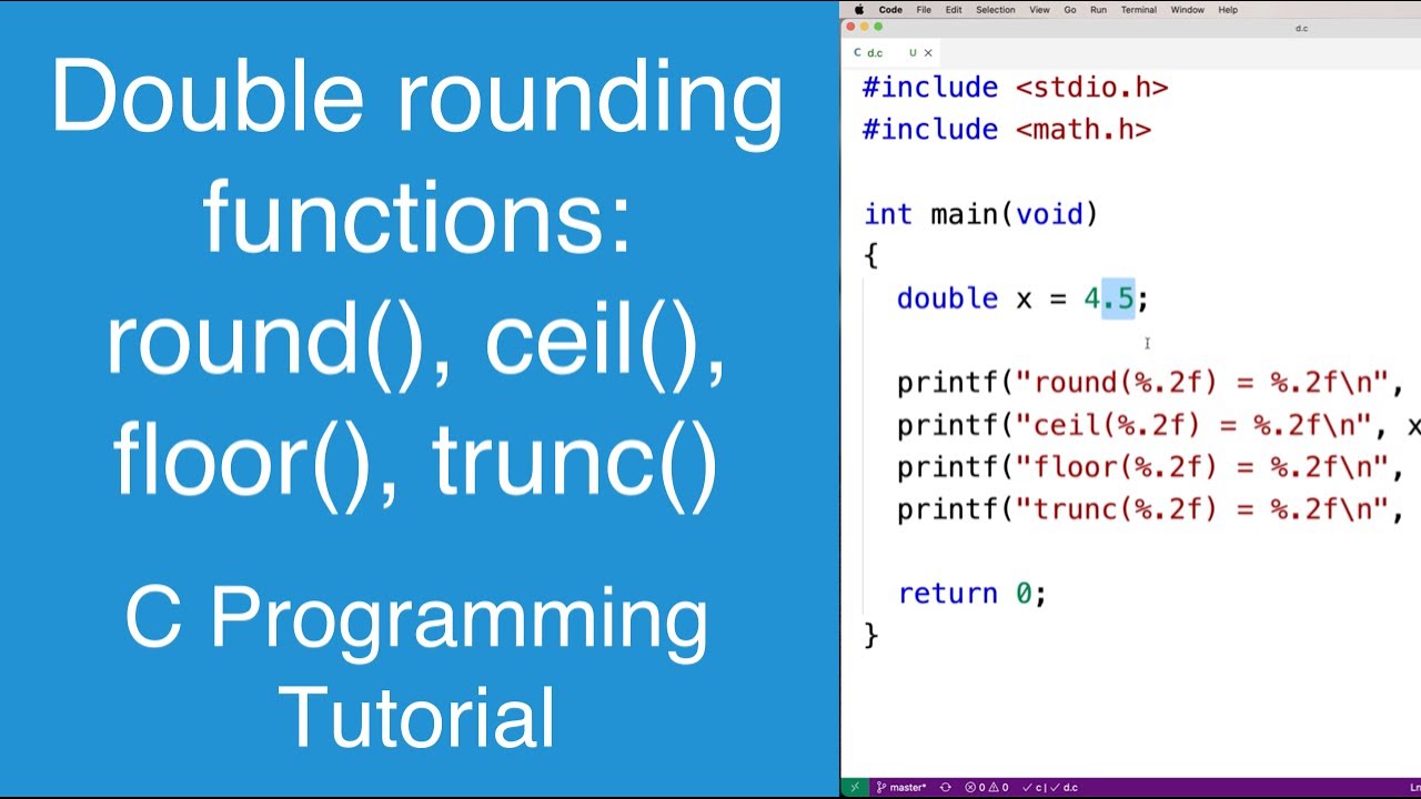 Функции двойного округления round(), ceil(), floor() и trunc() | Учебник по программированию на C
