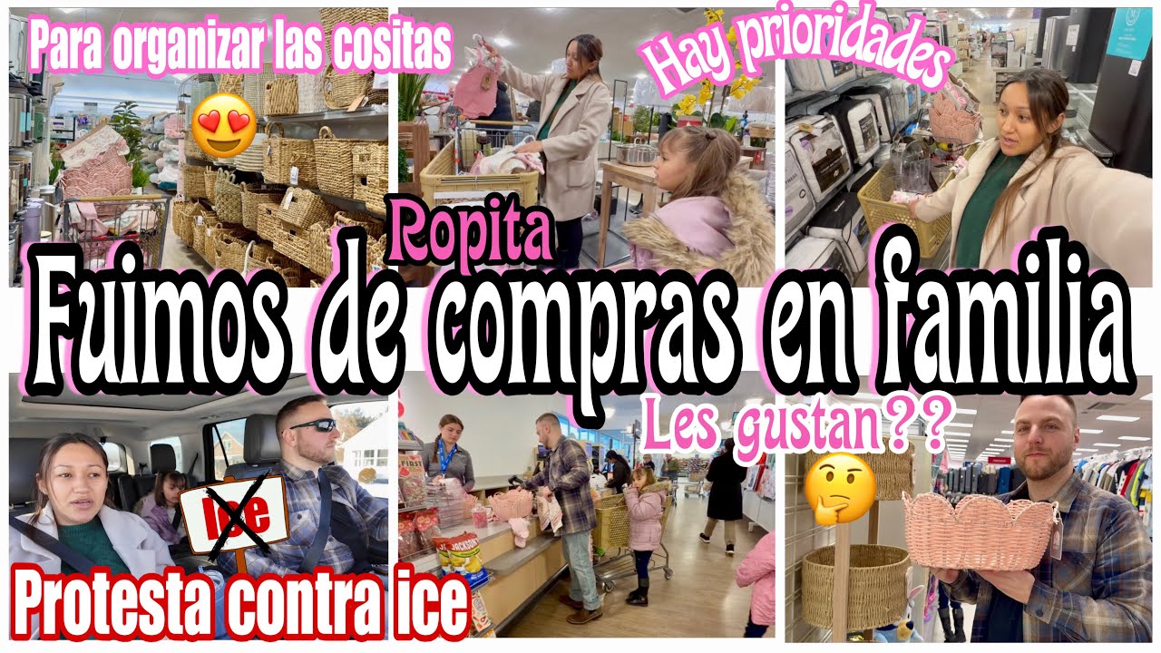 😁FUIMOS TODOS DE COMPRAS+ CANASTAS PARA ORGANIZAR LAS COSAS DE LA BEBÉ🤰🏻+NOS TOPAMOS CON PROTESTA🪧🇲🇽
