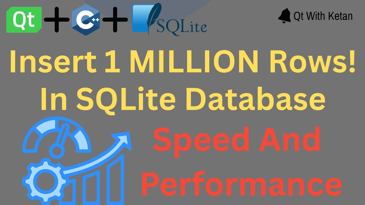 Qt + SQLite | Вставка 1 миллиона строк в базу данных SQLite с использованием Qt C++ | Вставка нес...