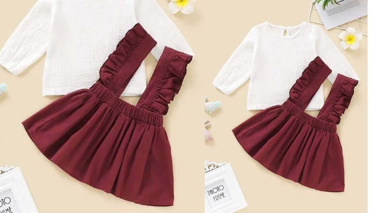 ملابس العيد / طريقة تفصيل جيبة بحمالات مع كشكشه بطريقة سهله للمبتدئين ، إعادة تدوير | سمر درة