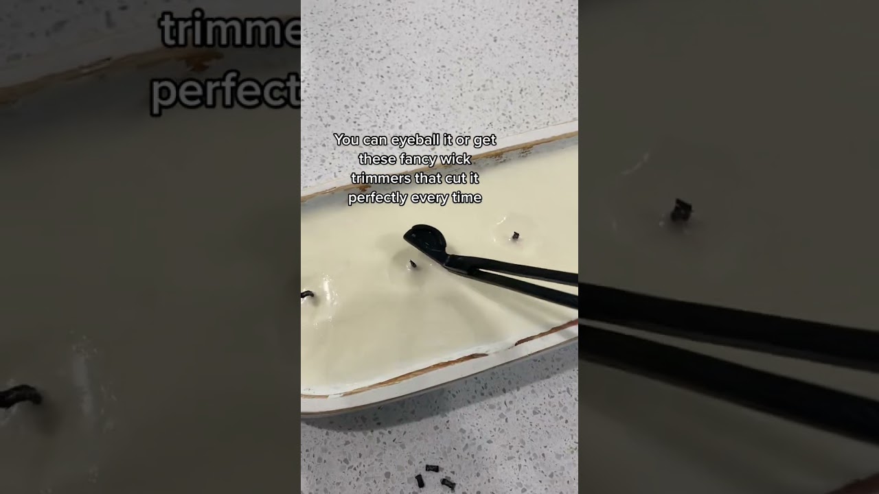 perfect length! #demonstrationvideo #marmeez #wicktrimmers #doughbowlcandle #takecareofyourstuff