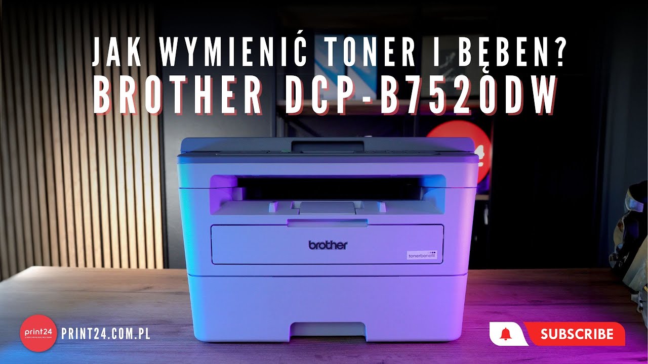 🖨Brother DCP-B7520DW Wymiana tonera TN-B023 i bębna DR-B023 + Sprawdzamy jakość druku!
