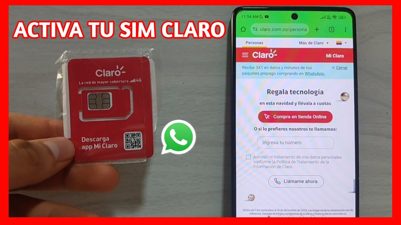 como REGISTRAR O ACTIVAR SIM CARD CLARO *actualizado 2026