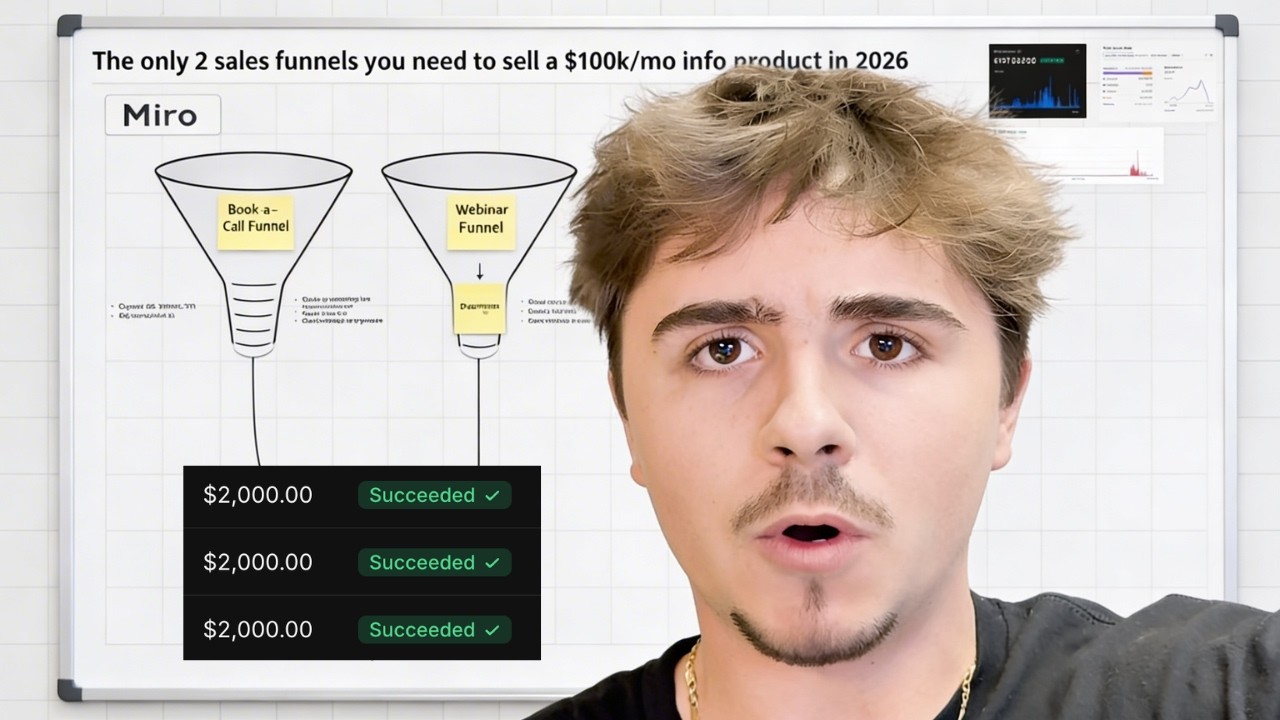 the only 2 sales funnels you need to sell a $100k/mo info product in 2026