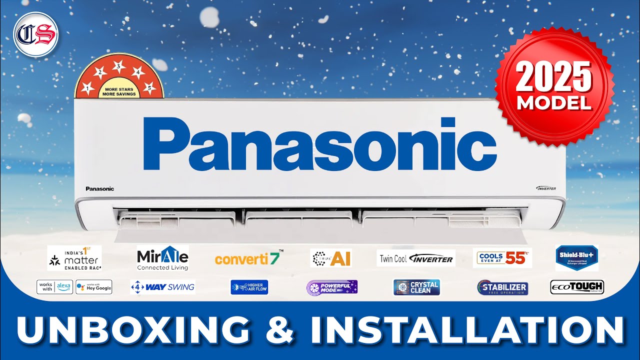 Best AC 2025? Unboxing & Installation of Panasonic 1.5 Ton 5 Star Split Inverter Smart AC | No Voice