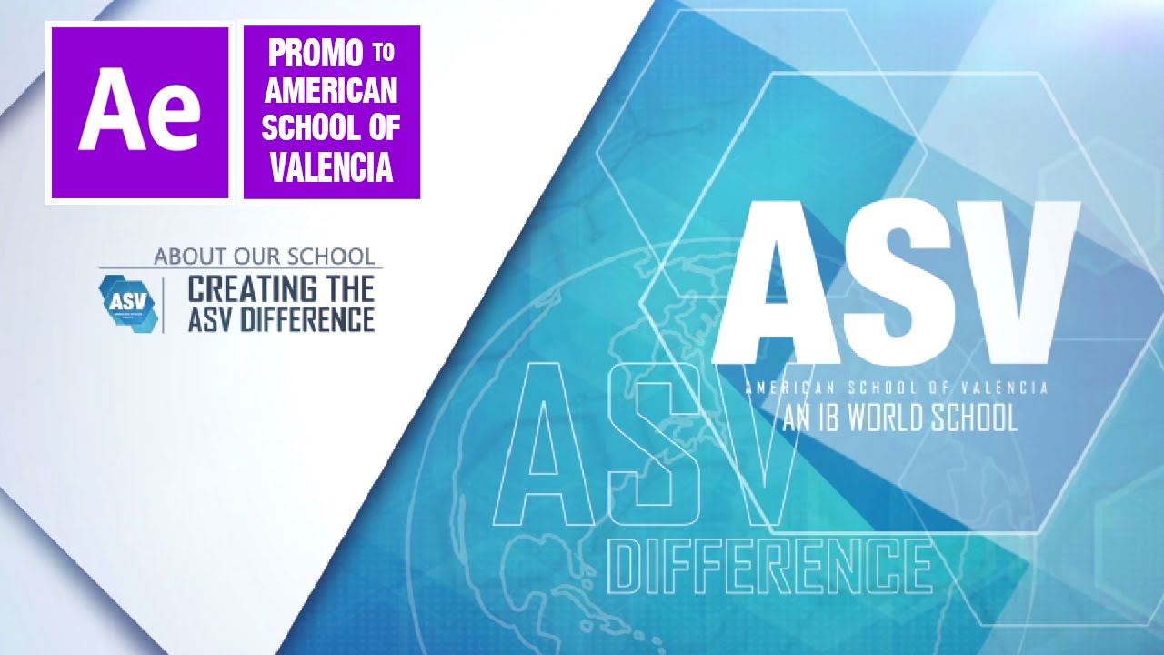 Vídeo corporativo para American School of Valencia Mayo 2016 con After effects
