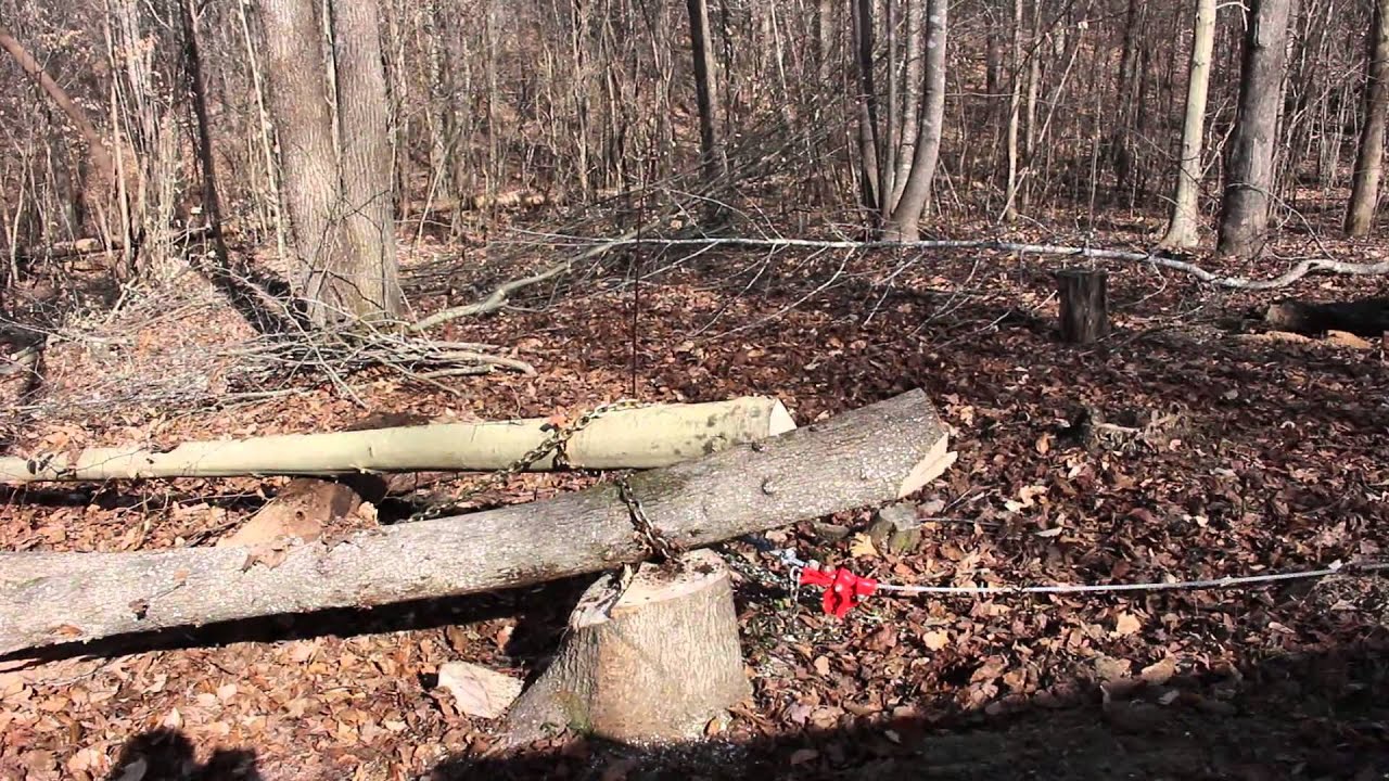 Farmi 351 pulling logs
