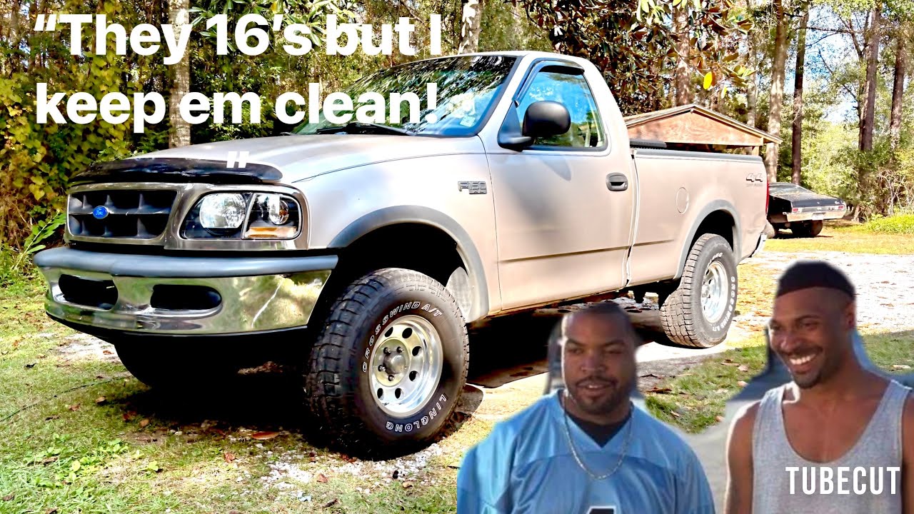 Cleaning up my old F150 and polishing the old school Eagle Alloys