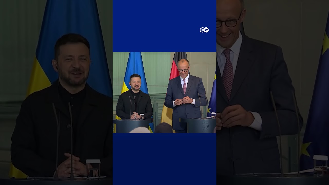 Merz jokingly insults 'German technology' at Zelenskyy presser | DW News