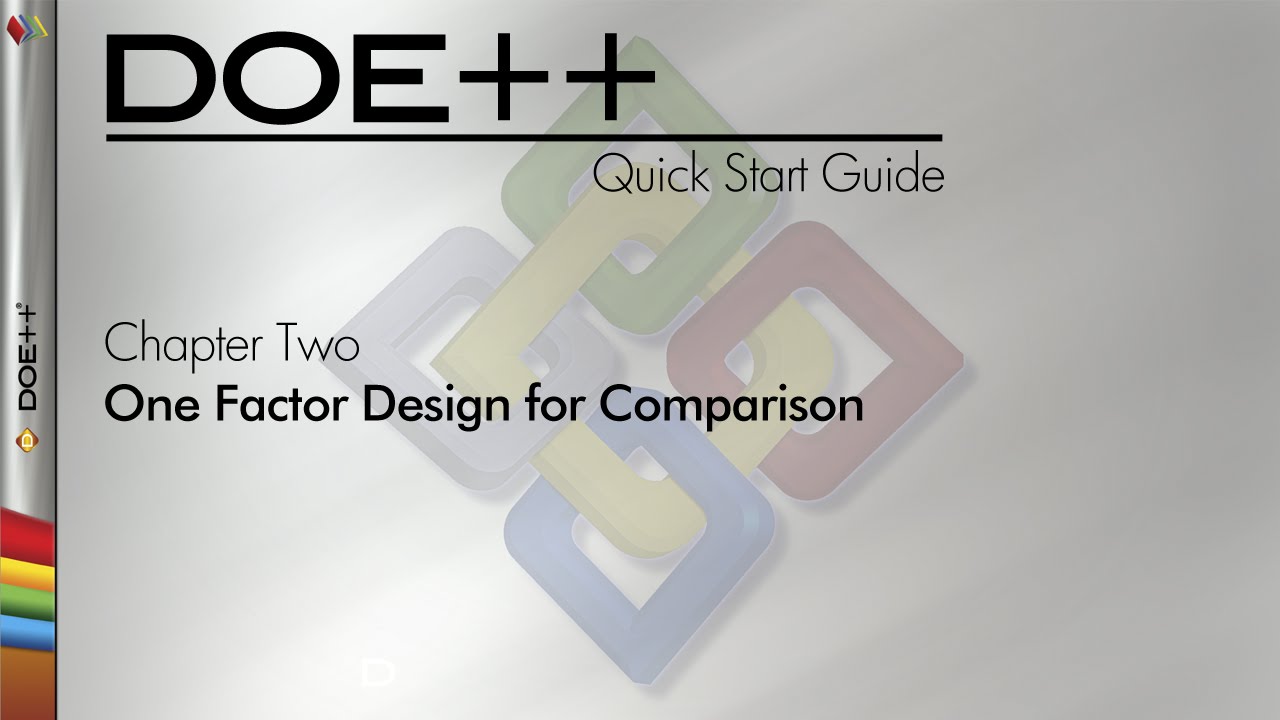 DOE++ 9 Quick Start Guide Chapter 2: One Factor Design for Comparison