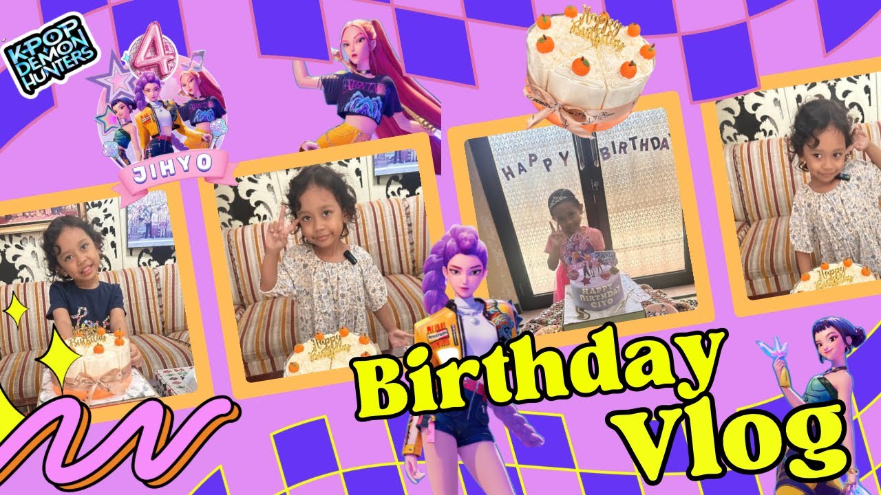 🎂 HEBOH! Birthday Vlog Jihyo Hana 💜 Ulang Tahun ke-4 | Jihyo Hana 4th Birthday Party 🎉