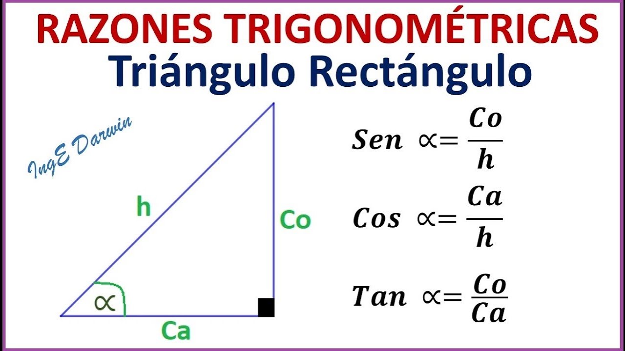 RAZONES TRIGONOMÉTRICAS en triángulos rectángulos - Características y ejemplos