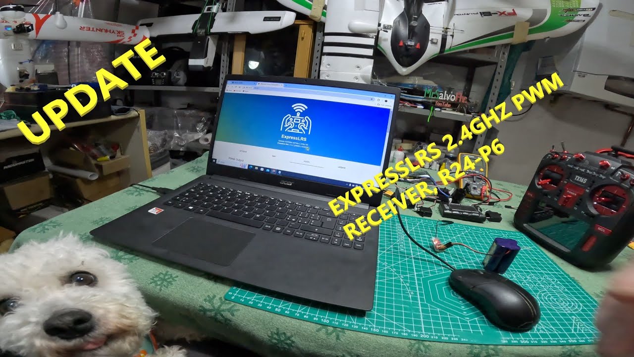 MATEKSYS ELRS 2.4GHz PWM Receive. r ELRS-R24-P6. FLASH and BIND. RC MODEL. RC RECEIVER.