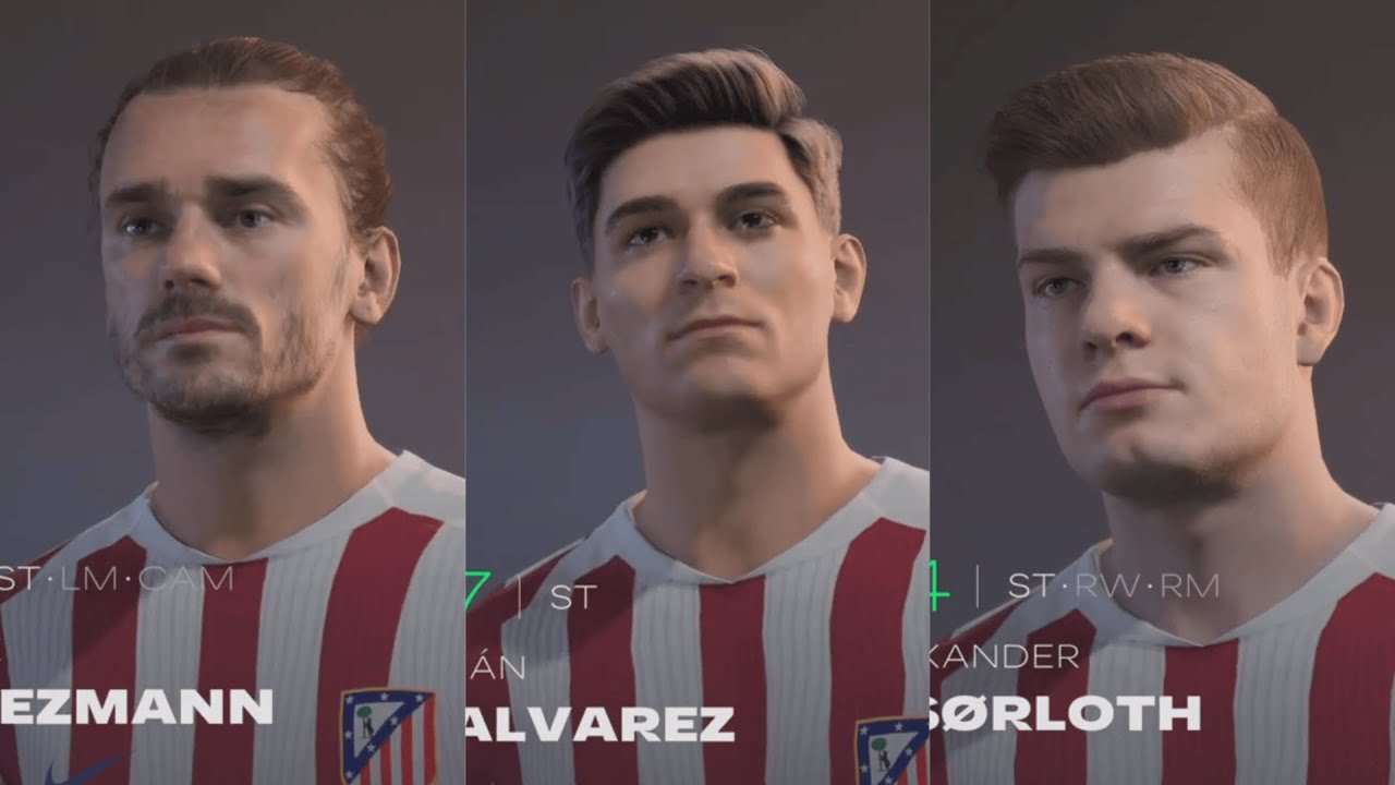 FC 26: ATLETICO MADRID PLAYER FACES AND RATINGS
