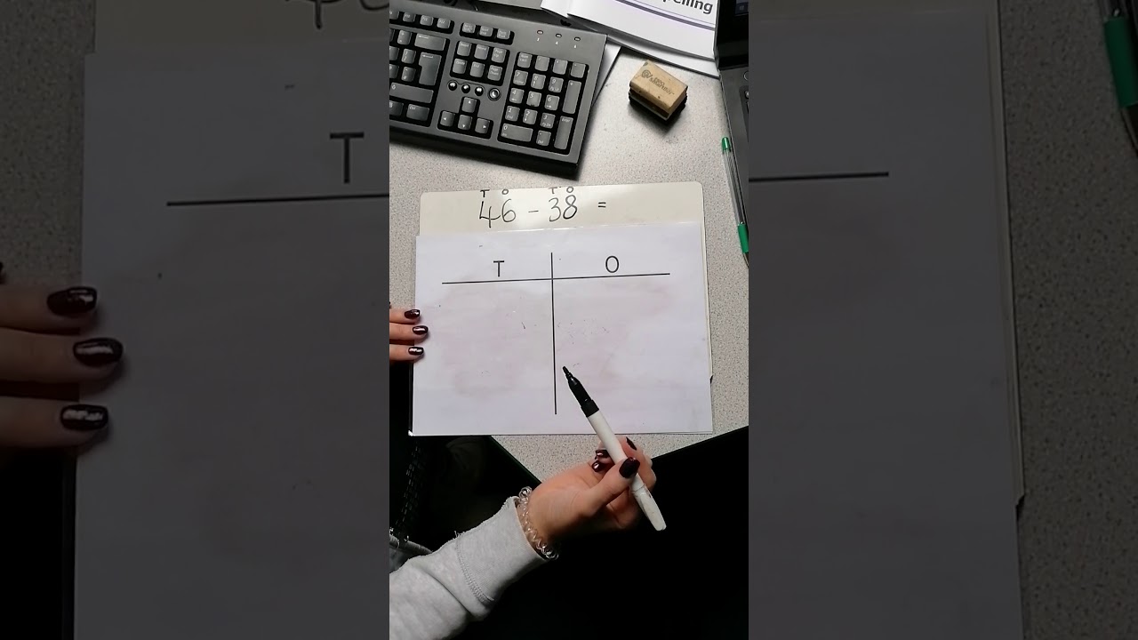 Subtracting two 2 digit numbers CROSSING 10  in year 2