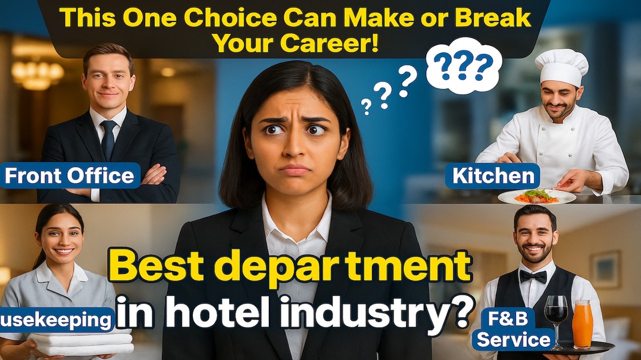 Which Hotel Department is best for you? | Hotel Management Jobs I career opportunities I