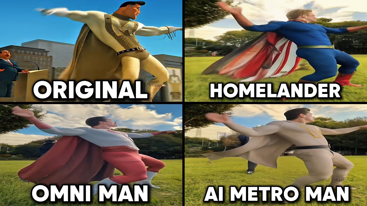 Metro Man Edit Original vs Ai Version vs Omni Man vs Homelander