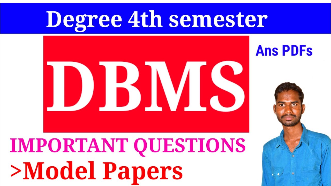 Degree 4th semester DBMS data base Management system important Questions with Model Papers