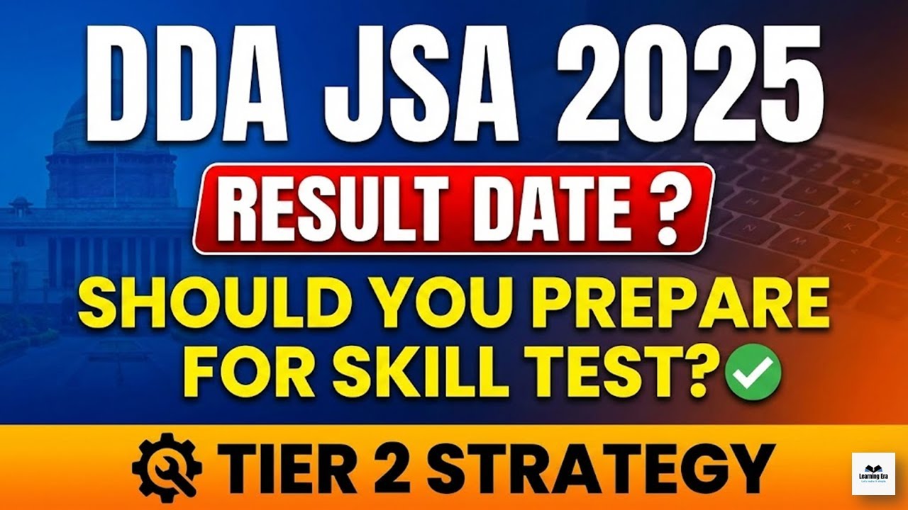 DDA JSA 2025 Result Date ? How to clear typing easily ?
