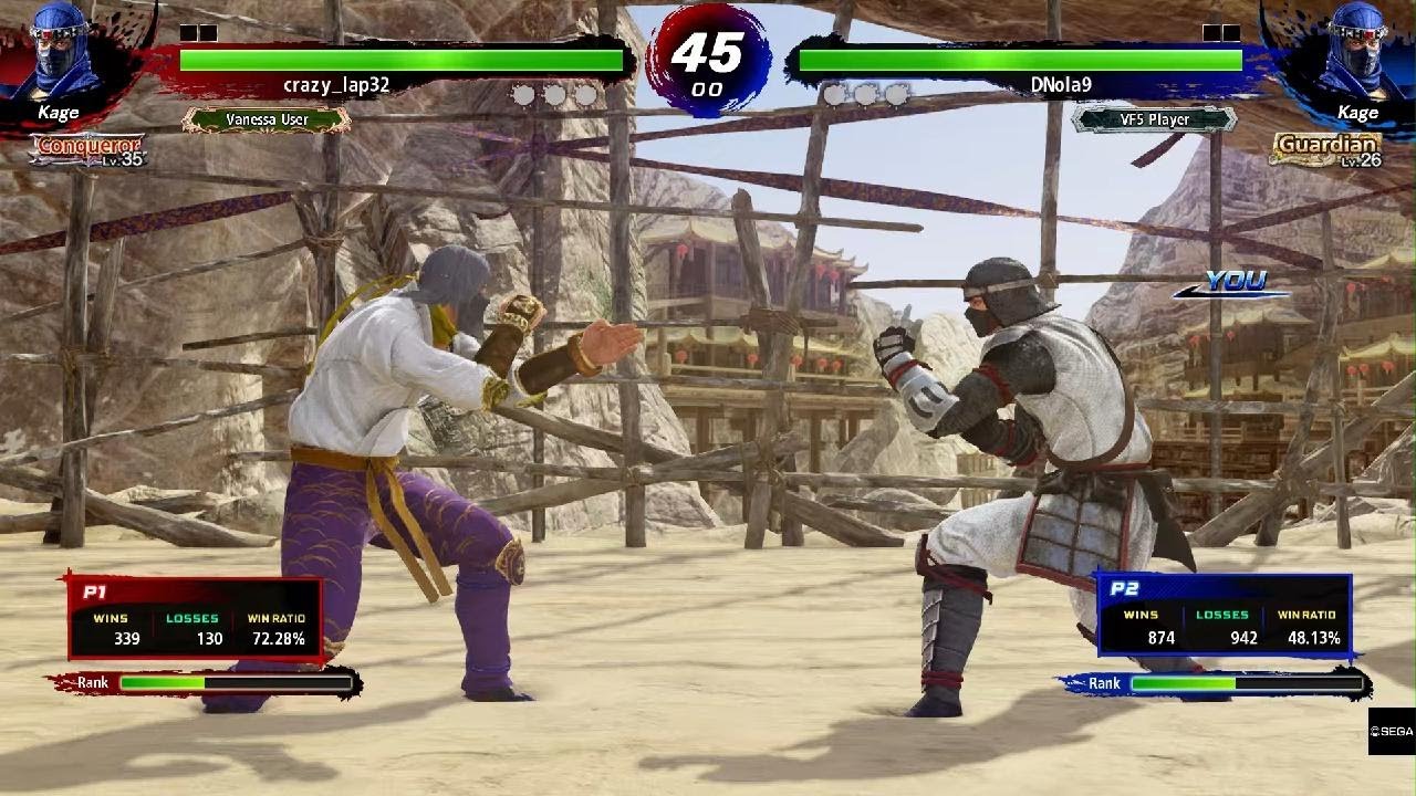Virtua Fighter 5 Ultimate Showdown_ Taking out a high level Conqueror scrub with Kage Maru
