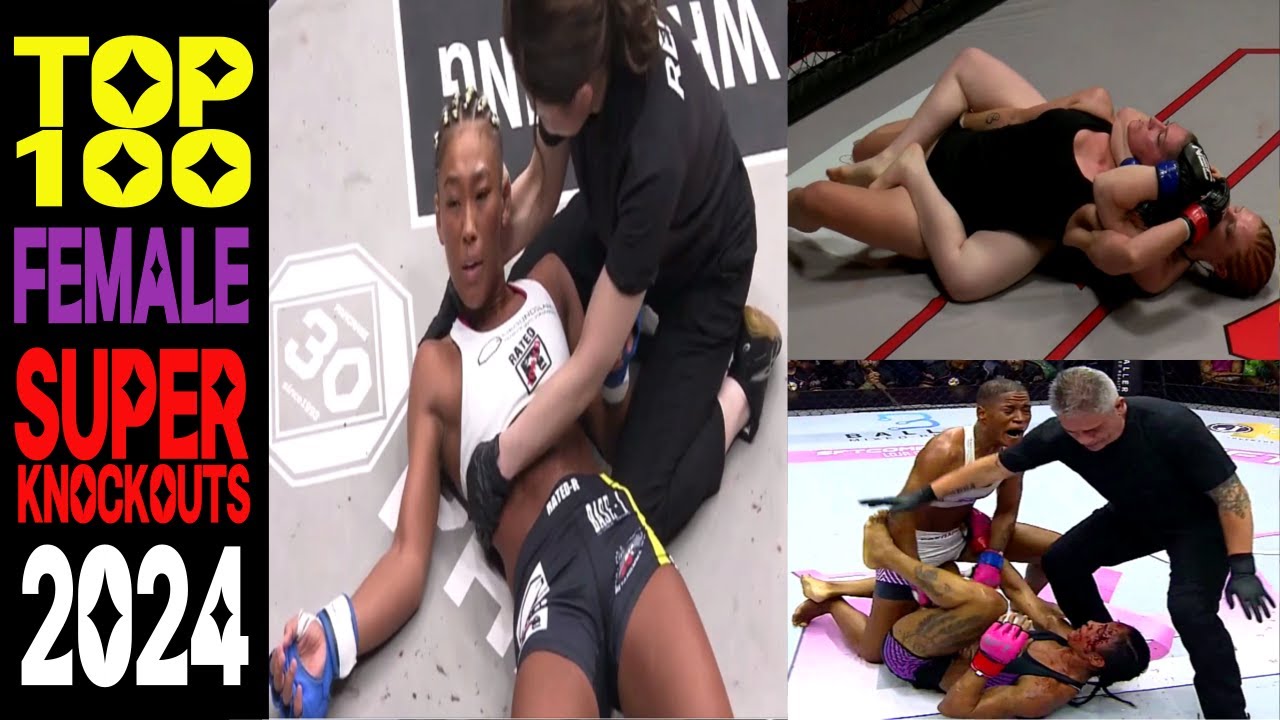 TOP 100 FEMALE BRUTAL KNOCKOUTS OF THE YEAR 2024.