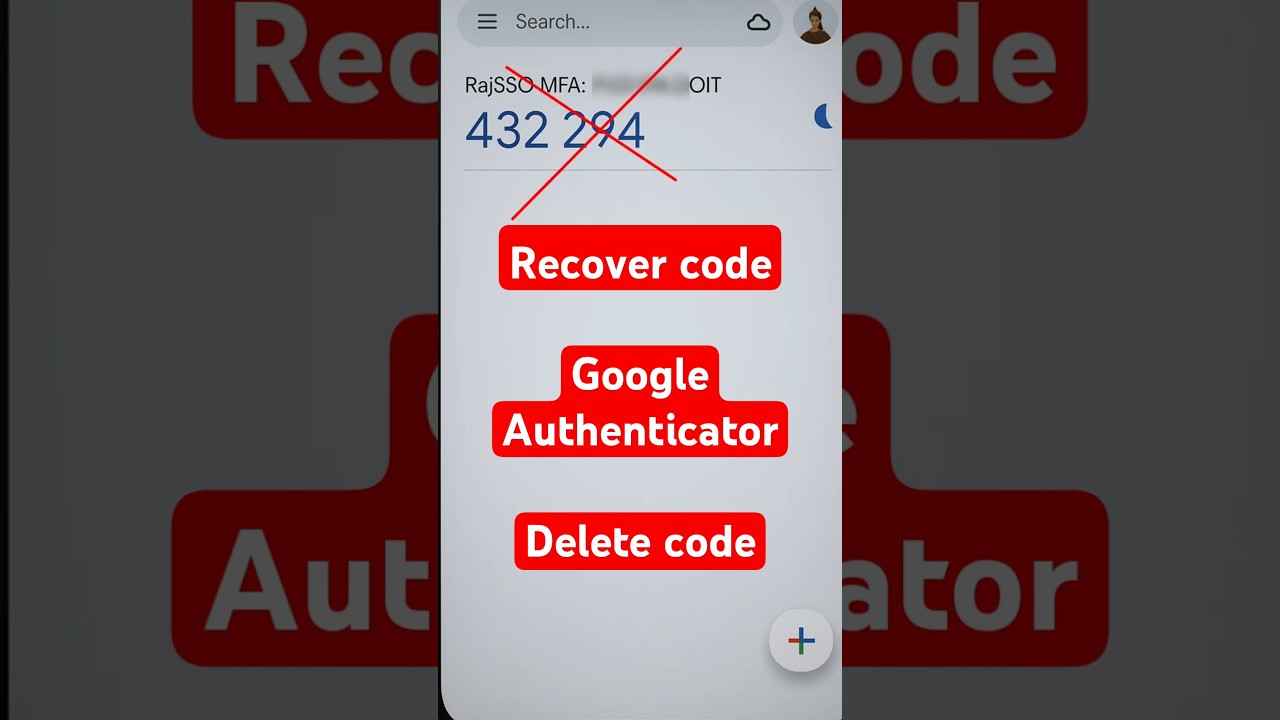 Восстановление удаленных OTP/TOTP из Google Authenticator #removeotp #recover