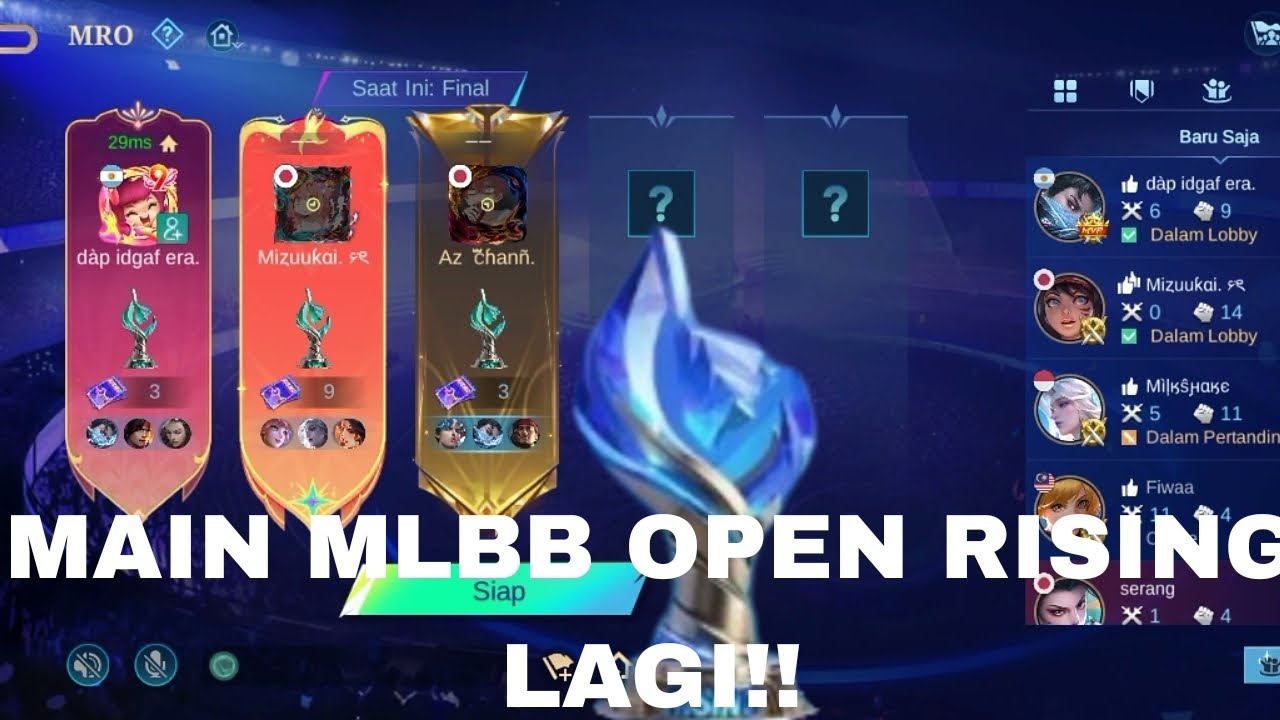 Main MLBB OPEN RISING lagi bersama teman-teman😃 - Mobile Legends #mlbbidcreator 
