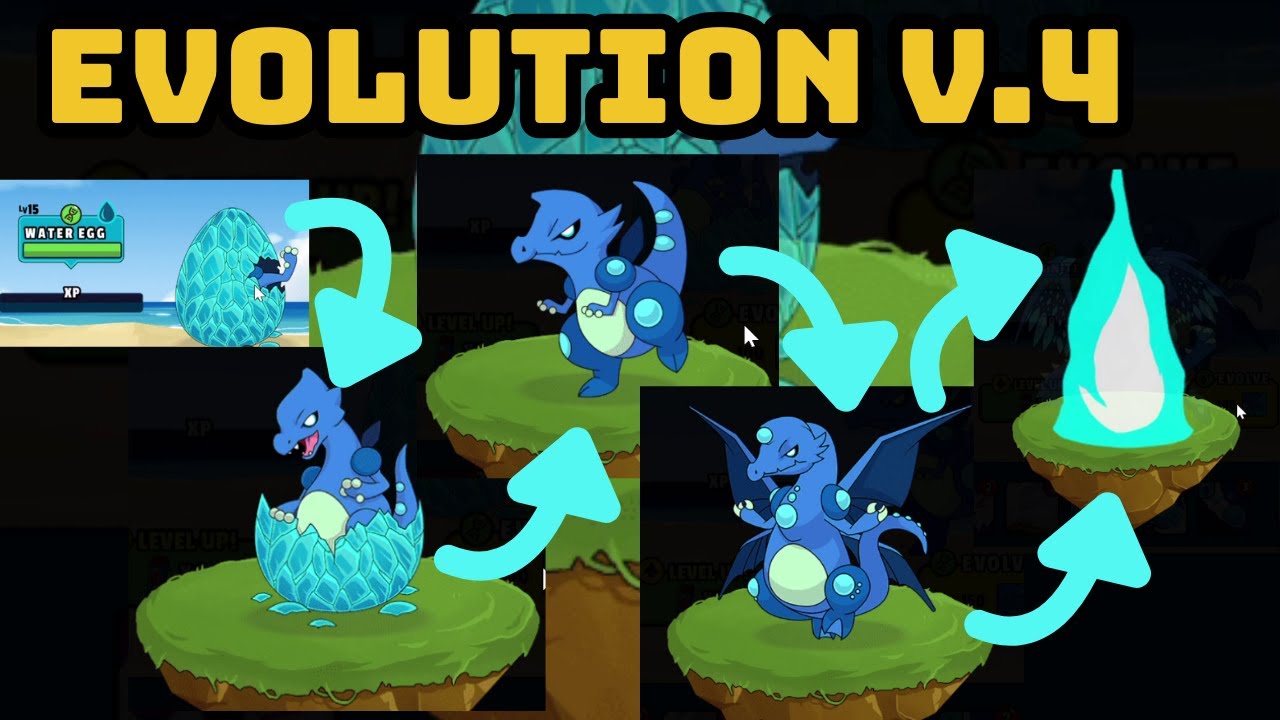 FULL EVOLUTION CYCLE OF WATER DRAGON FROM WATER EGG | DYNAMONS 11 | EVOLUTION V.4 | GAMING VIDEO