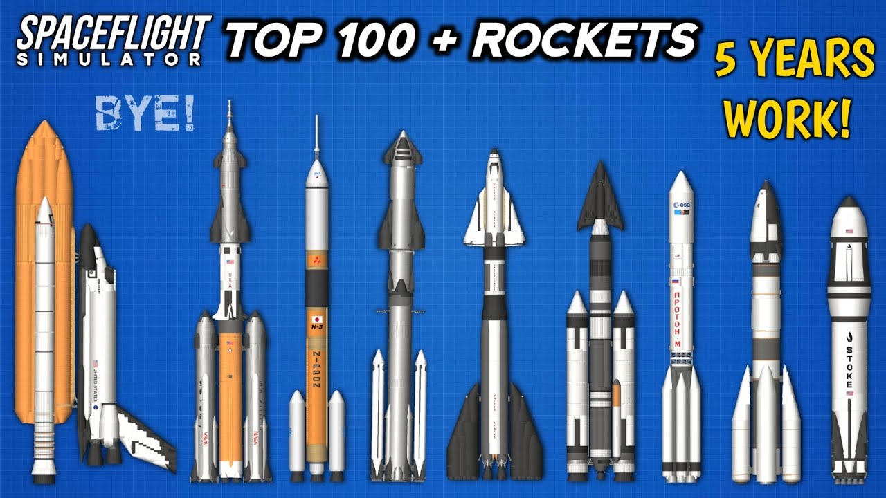 My All Rocket Blueprints I Ever Build In Spaceflight Simulator | SFS Blueprint