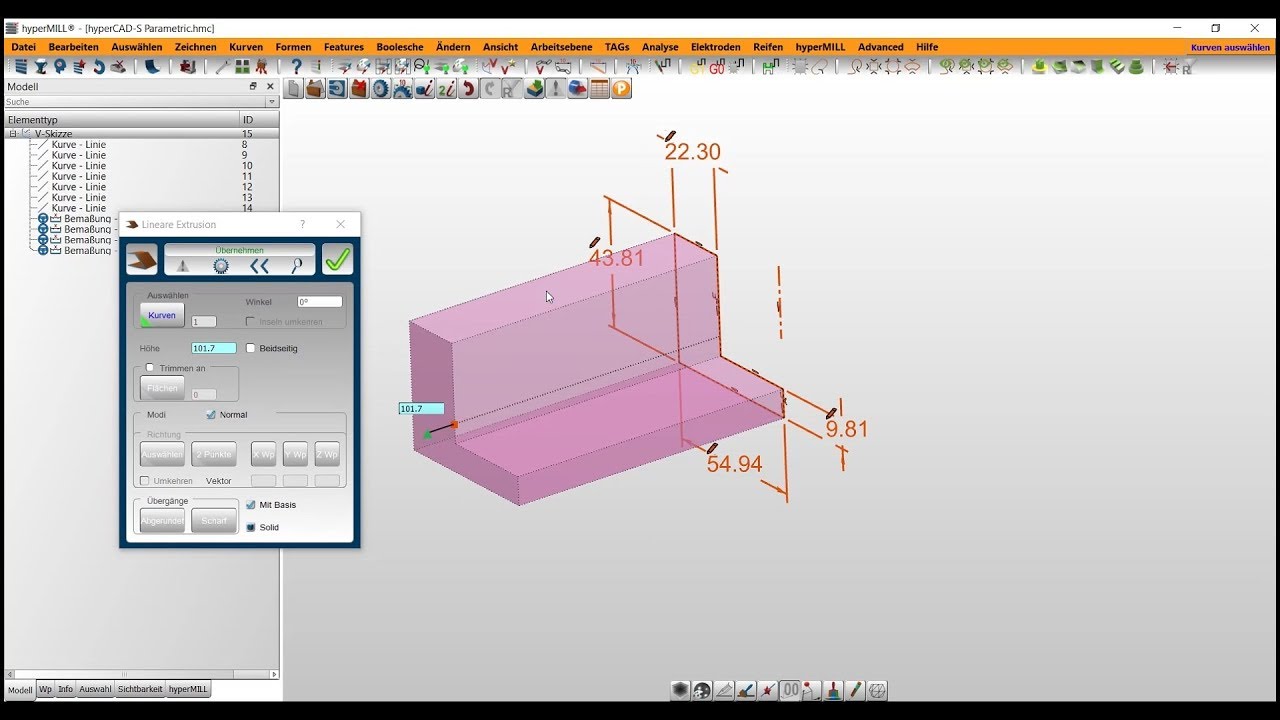 hyperCAD-S 2020.2 - Parametrik