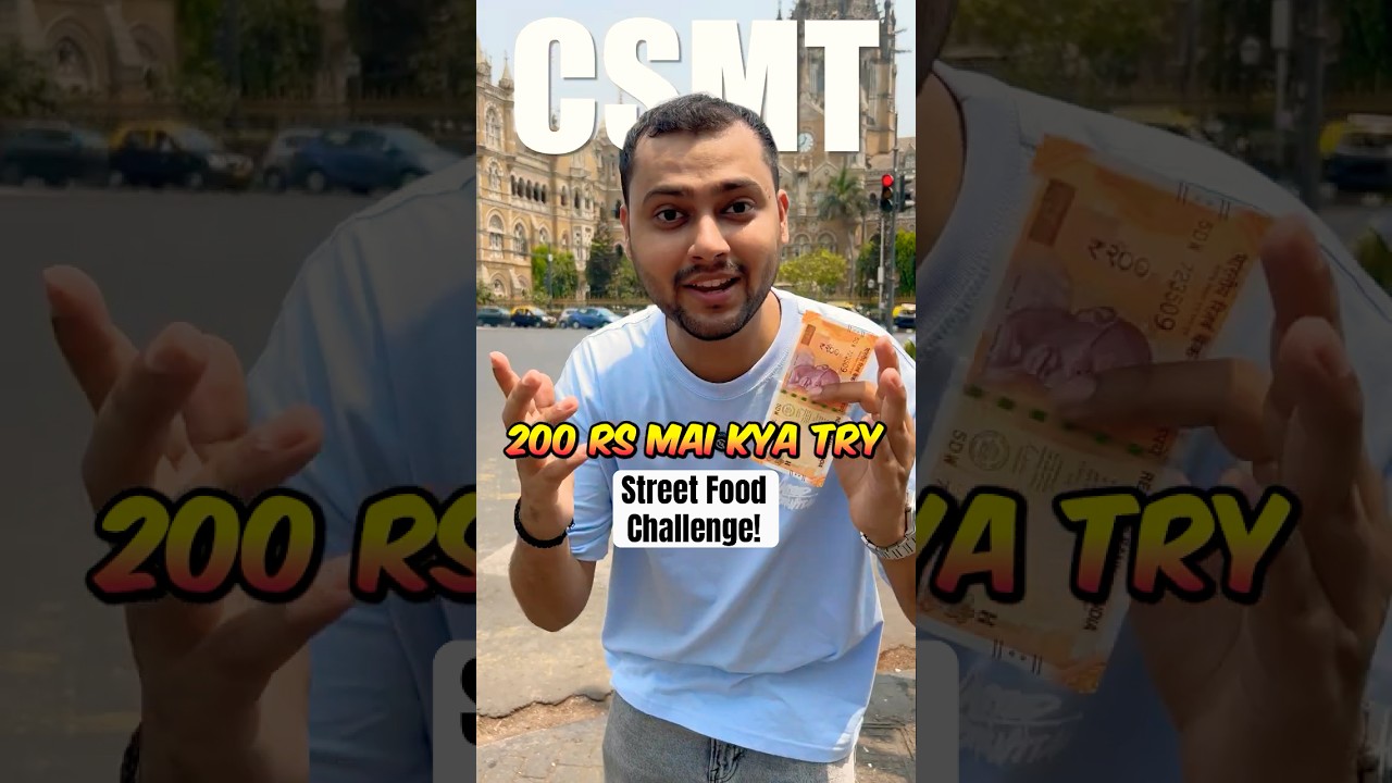 Living on Rs 200 outside CSMT Station Mumbai 😱 | Street Food Challenge