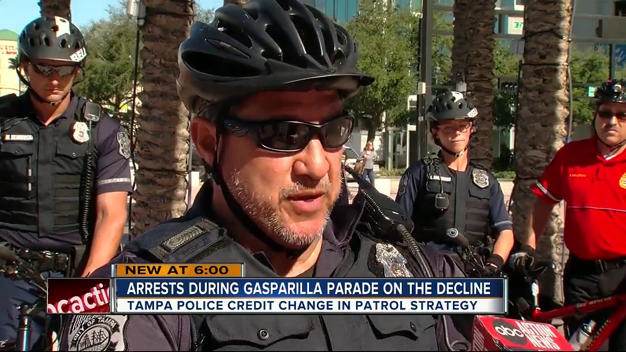 Arrests during Gasparilla parade on the decline
