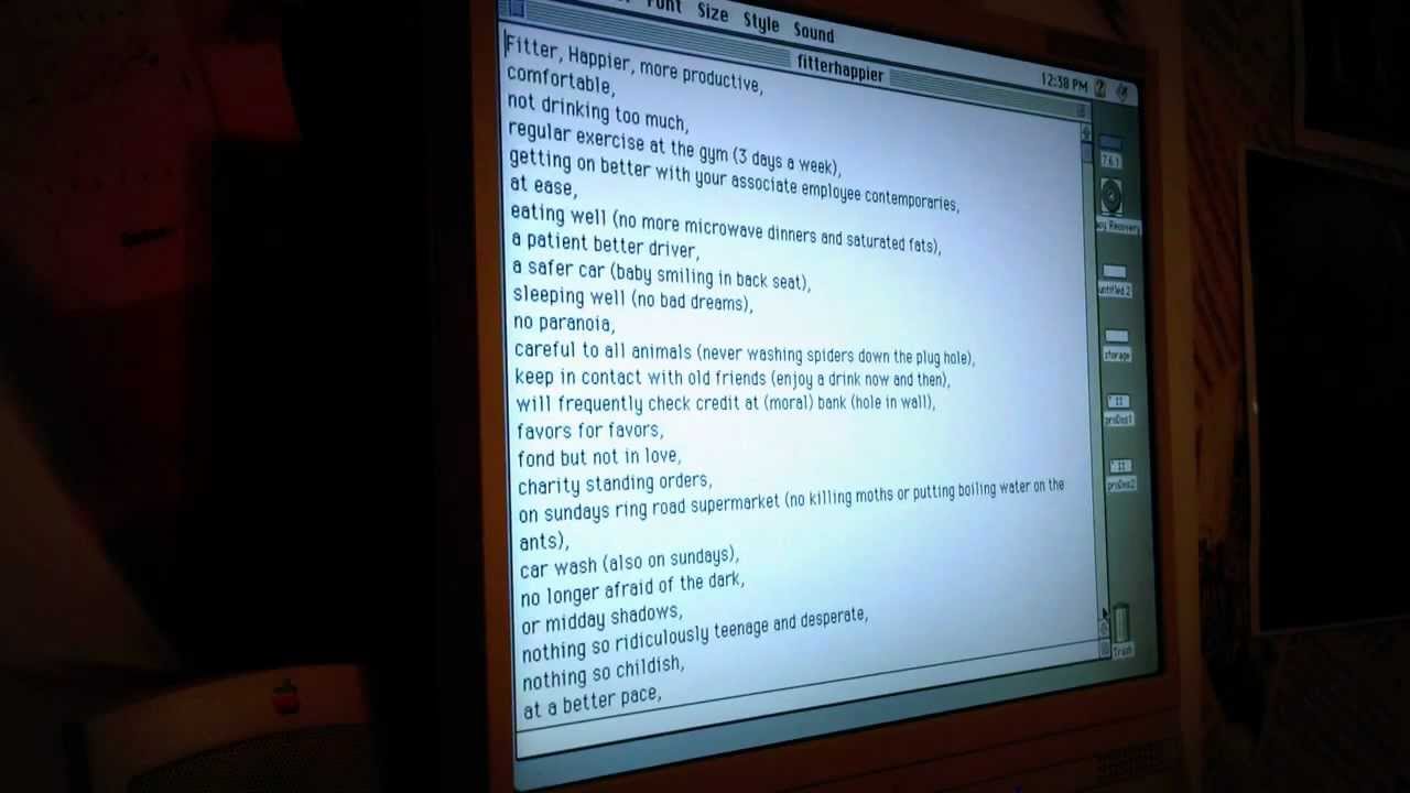 Fitter Happier - tribute on mac