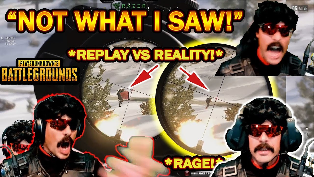 DrDisrespect RAGES MASSIVELY After Comparing His Replay To PUBG's ACTUAL Gameplay!