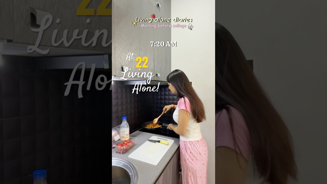 Living alone dairies 🎀🫧|morning routine before college #ytshorts #minivlog #trending #livingalone