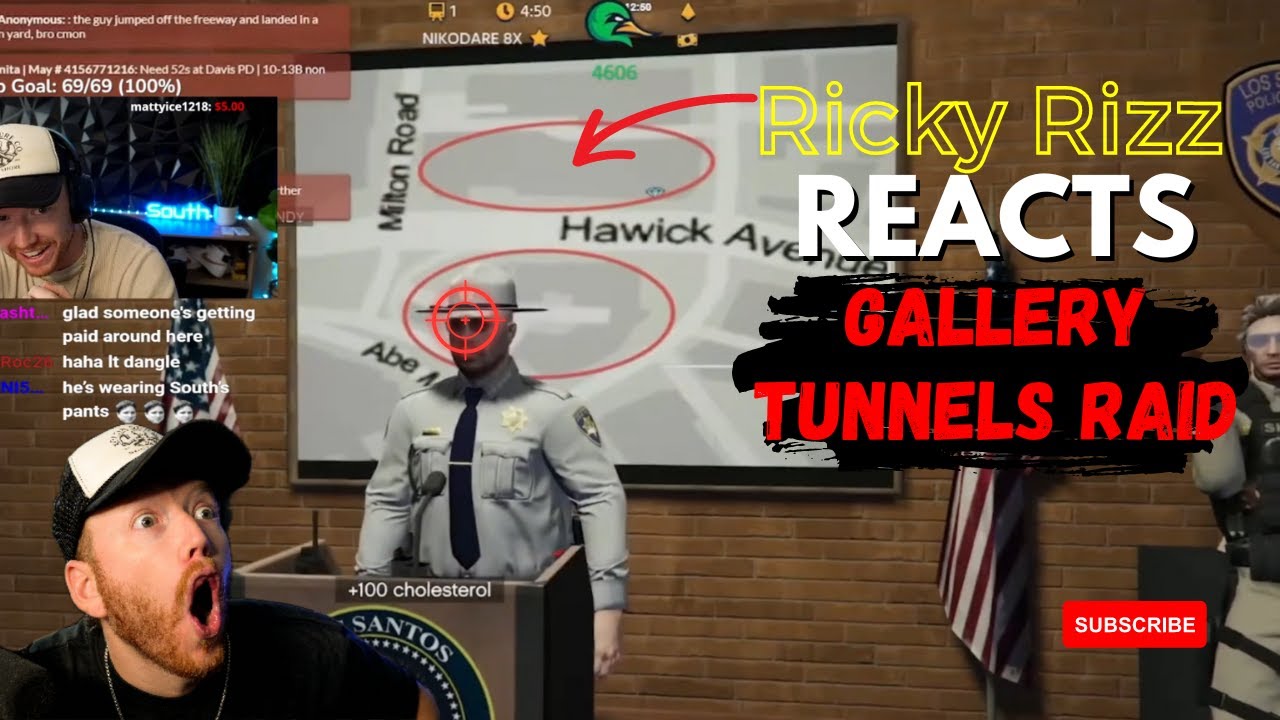 Ricky Rizz Reacts to Gallery Tunnels Raid! (Multi POVs) 🫡 #gtarp