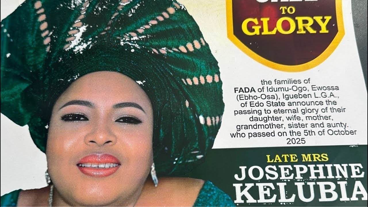 THE BURIAL CEREMONY OF LATE MRS JOSEPHINE KELUBIA IN IDUMU-OGO-EWOSSA.
