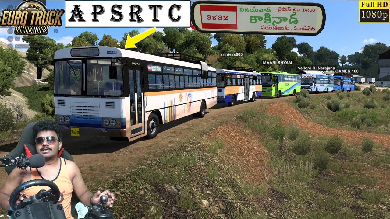 APSRTC Kakinada Bus Driving with Logitech g29 Steering | Euro Truck Simulator 2