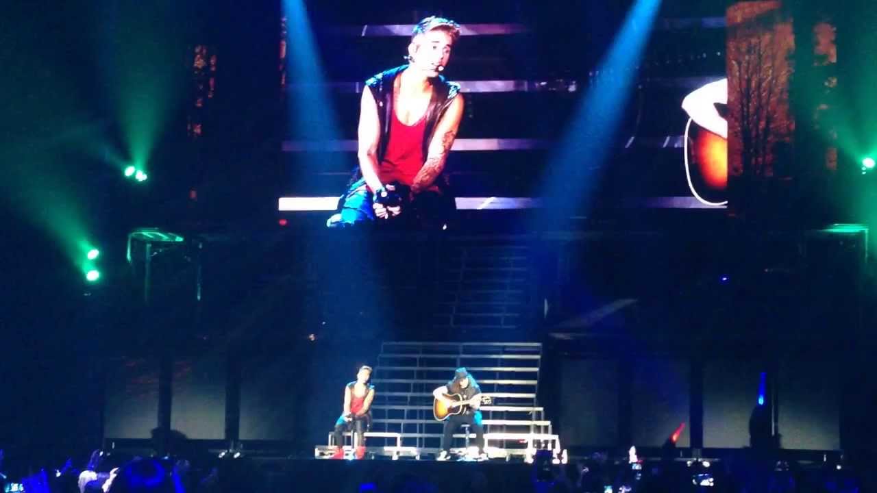 Justin Bieber Be Alright & All That Matters Acoustic - Believe Tour Brisbane Ent. Centre Qld. 2013