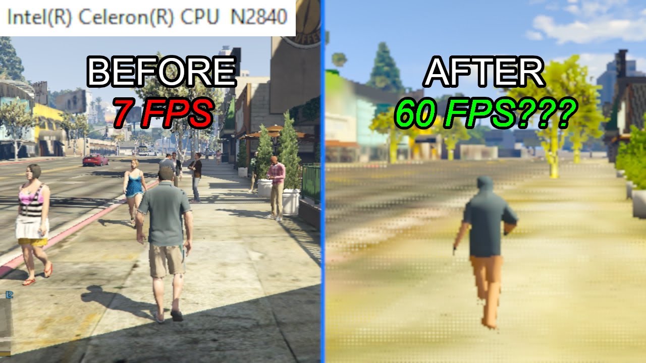 What does it take to run GTA 5 smoothly on a p00p PC? || Celeron N2840, Intel HD Graphics, 4 GB RAM