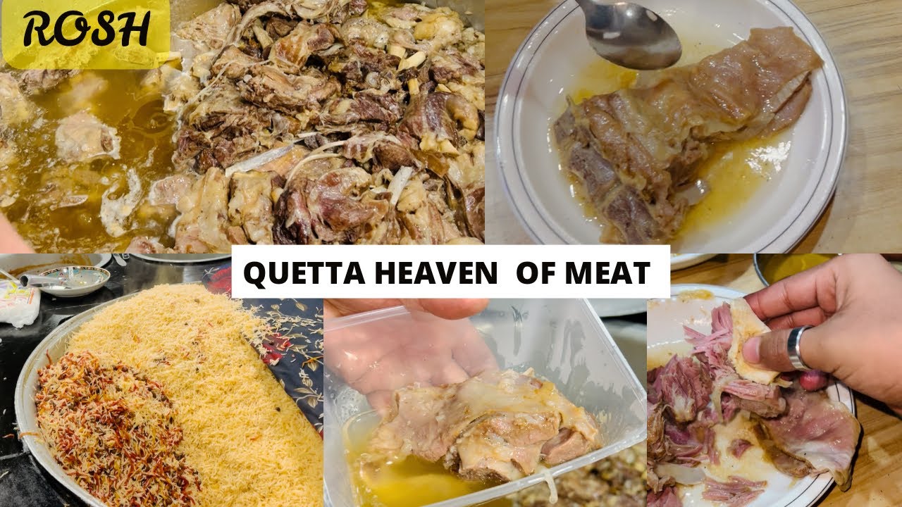 The Most Amazing Mutton Namkeen Rosh of Shah Wali Restaurant. 80 Years Old Food Center in Quetta