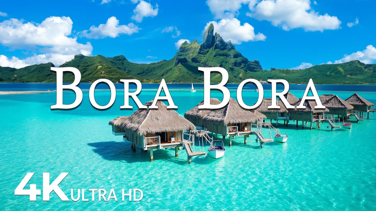 FLYING OVER BORA BORA (4K UHD) &ndash; Soothing Music Along With Beautiful Nature Video - 4K Video UHD #9