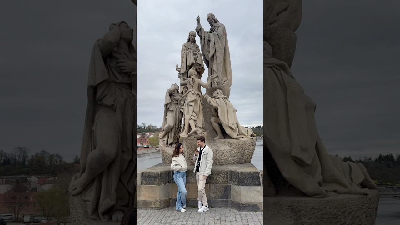 Charles Bridge (Prague 🇨🇿) #shorts #travel #travelvlog #history #art #architecture #prague