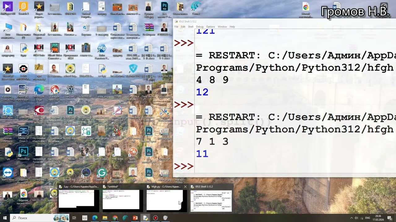 Ввод данных в Python.