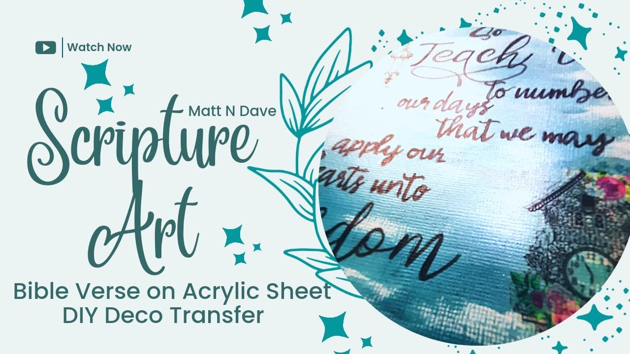 Scripture Art | Bible Verse Card Painting| DIY Deco Transfer @garlender