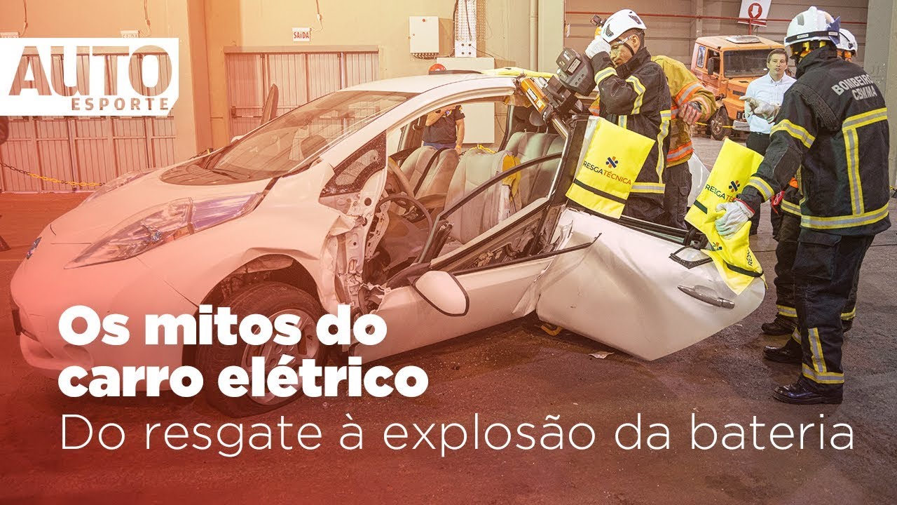 Resgate em carro elétrico: bombeiros fazem simulação com Nissan Leaf