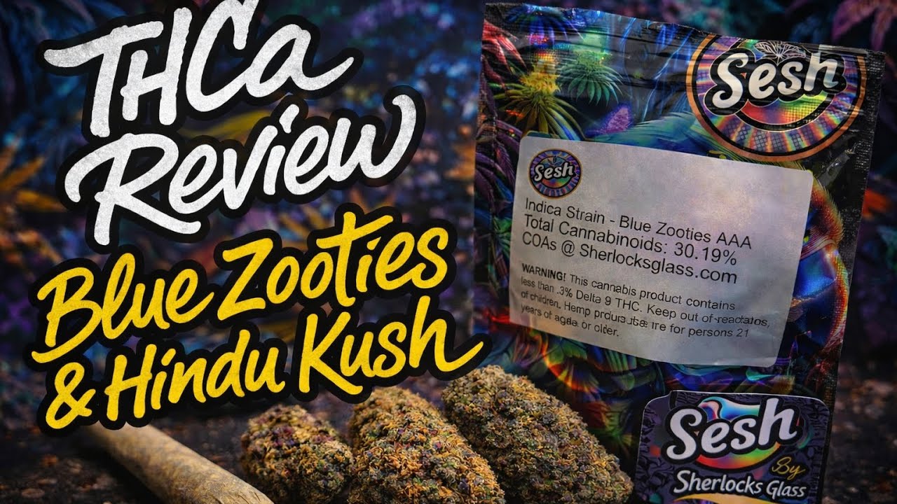 Sherlocks Glass THCa Review | Blue Zooties, Hindu Kush & Real Life Talk #SherlocksGlass