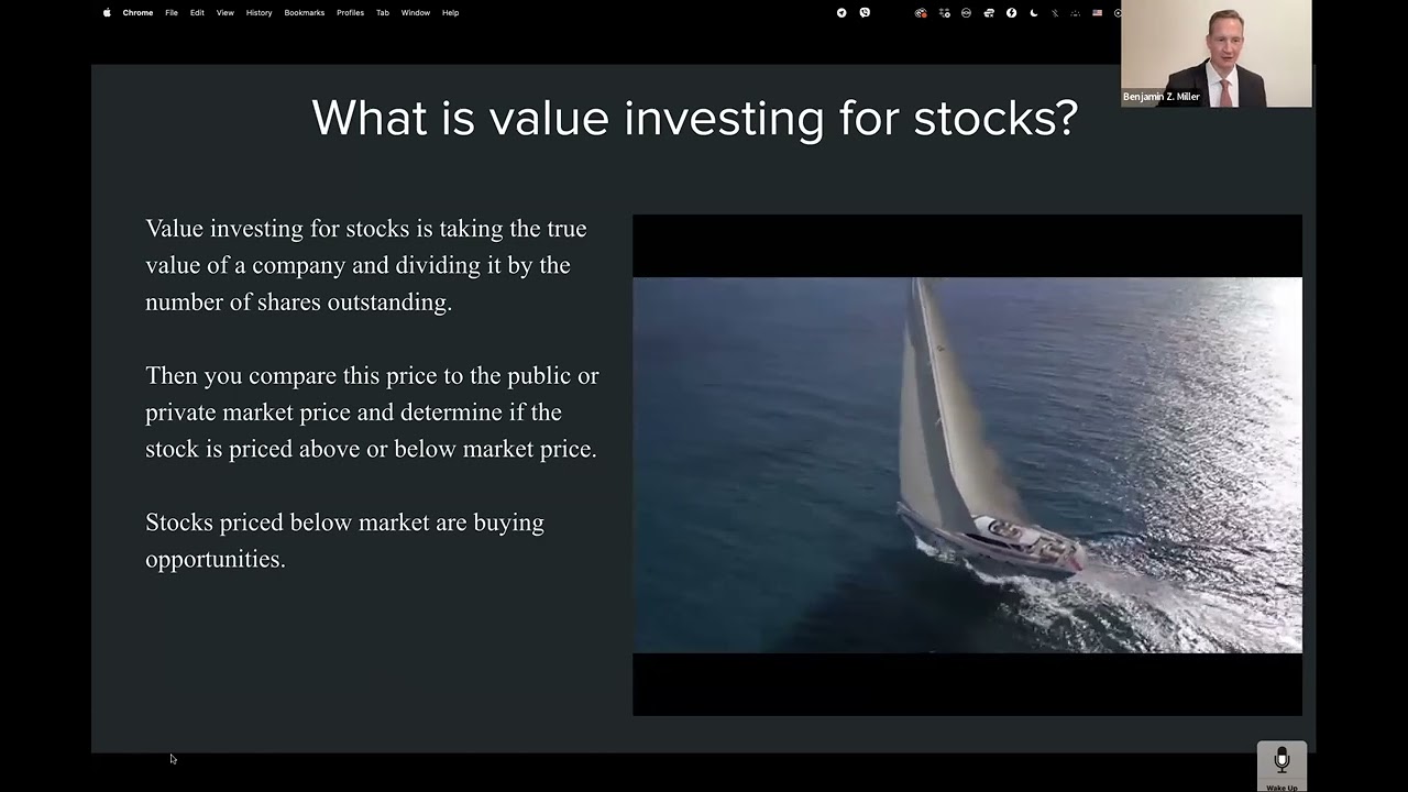 Benjamin Z Miller Investor Networking Group Value Investing