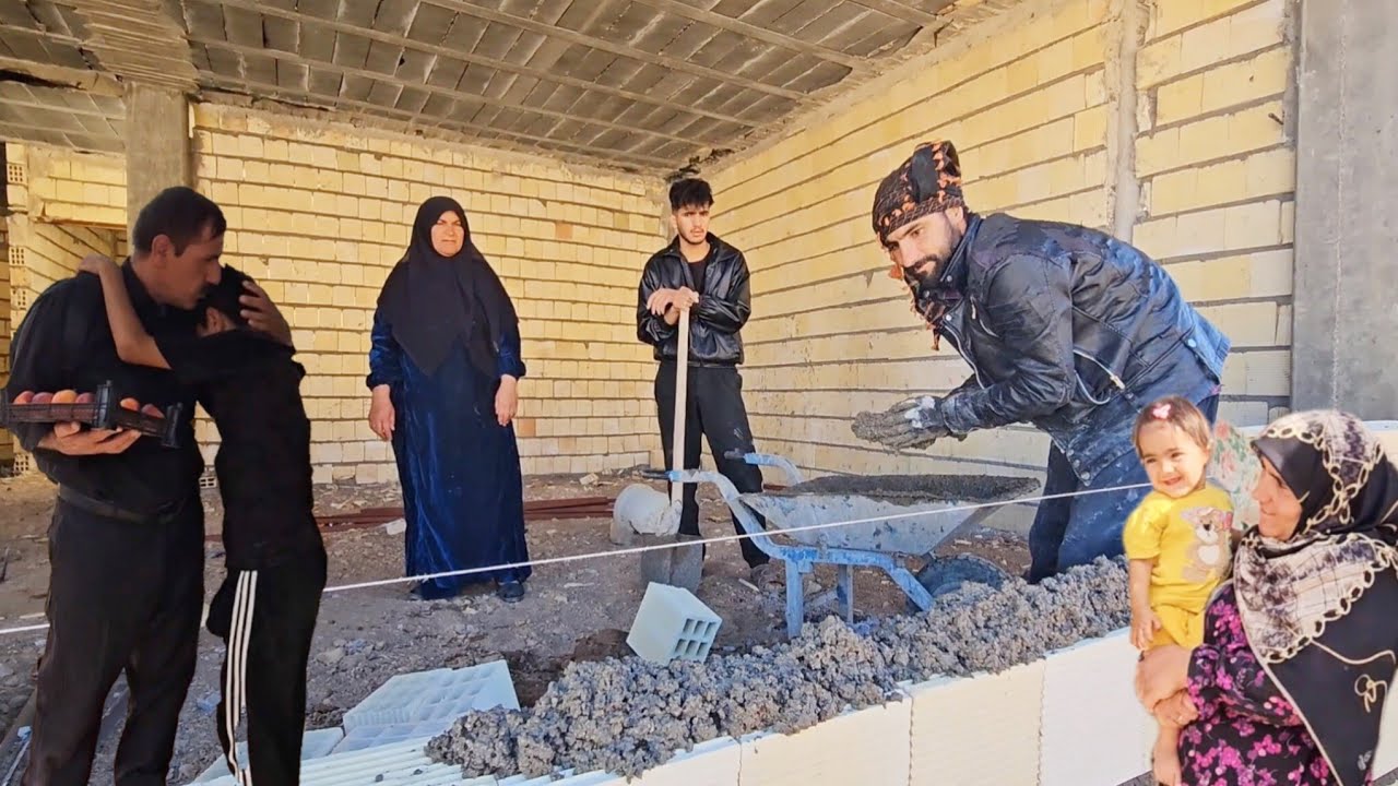 In the midst of the storm: Javad Ostad's tireless efforts to build a flood-proof house😱🥰