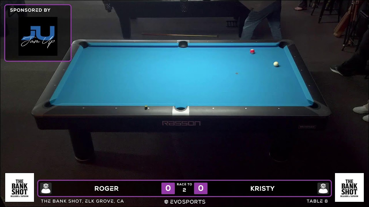 ROGER vs KRISTY - THE BANK SHOT - TABLE 8 | EvoSports